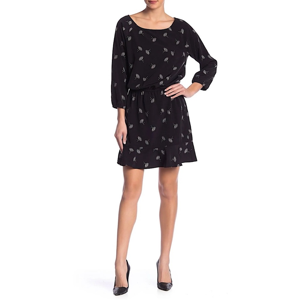 NWT Joie Arryn B Floral‎ Voile Mini Dress M Black Asian Whimsigoth Oriental